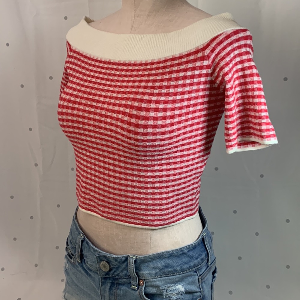 Jonathan Simkhai Cropped Boatneck Sweater S